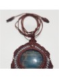 Collar ajustable de ónix cielo tejido a mano