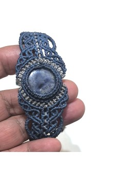piedras naturales hecho a mano Joyería artesanal brazalete tejido tecnica macramé regalo ideal Dia de la madre