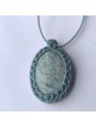 Piedra Natural Amazonita  Joyería macrame Diseño único Estilo Boho Collar artesanal Hecho a mano