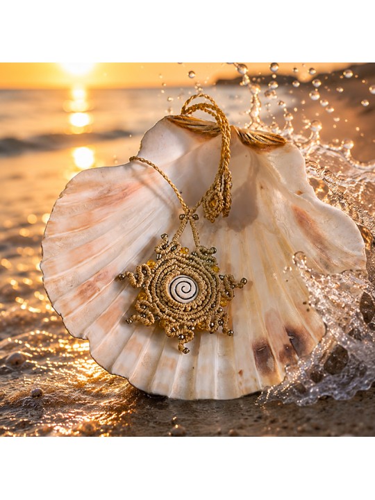 Joyeria Artesanal macrame Jewelry Accesorio tejido Regalo Ideal Cerámica