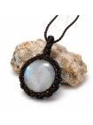 Collar artesanal Piedras Naturales Piedra Luna Gancho T Regalo ocasional Estilo Boho Hippie