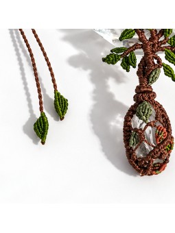Collar Árbol de la Vida con cristal de cuarzo