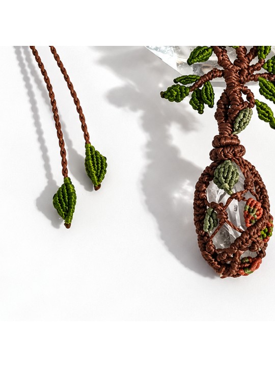 Collar Árbol de la Vida con cristal de cuarzo
