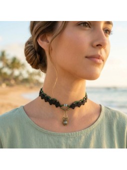 Joyería tejida Gargantilla artesanal  Estilo Boho Diseño único y Atemporal Regalo perfecto