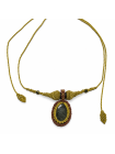 Collar unisex de micro-macramé con cierre corredizo ajustable